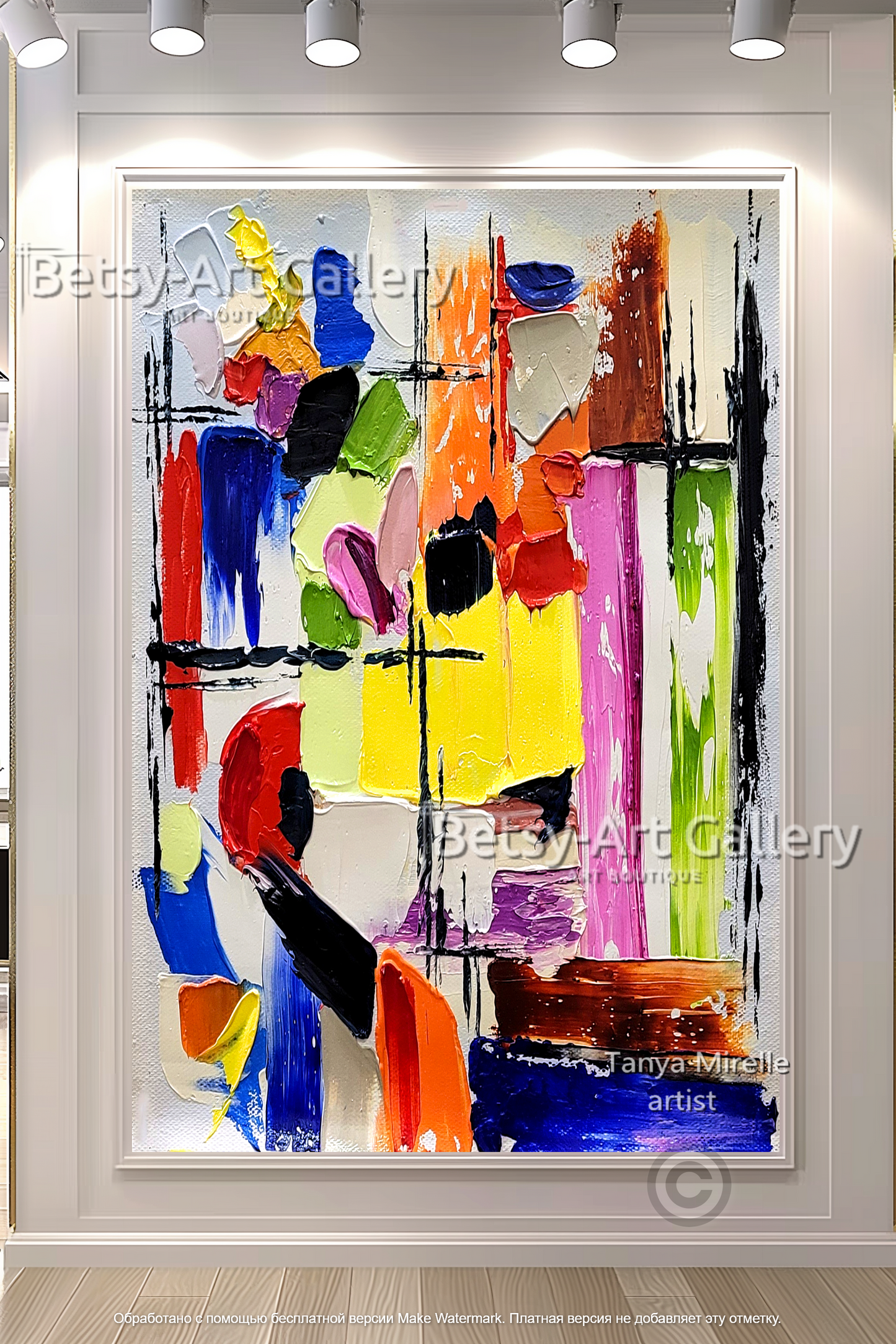 {{ product.title }} canvas artwork by Tanya Mirelle – modern wall decor – original artwork for home, living room, office, or gallery