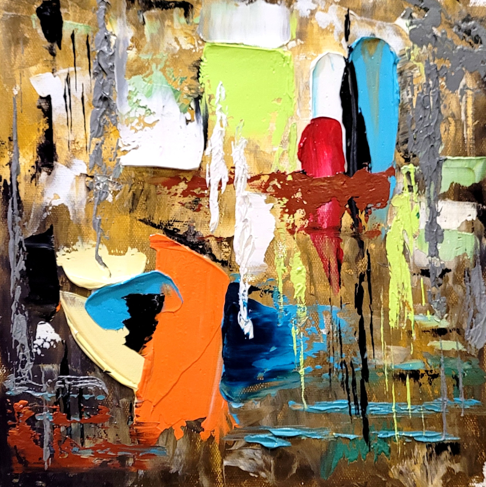 Colorful Abstract Painting, Impasto Oil Painting on Canvas, Large Modern Wall Art – Large – Oil on Canvas – {{ product.title }} canvas artwork by Tanya Mirelle – modern wall decor – original artwork for home, living room, office, or gallery – original artwork by BETSY-ART GALLERY