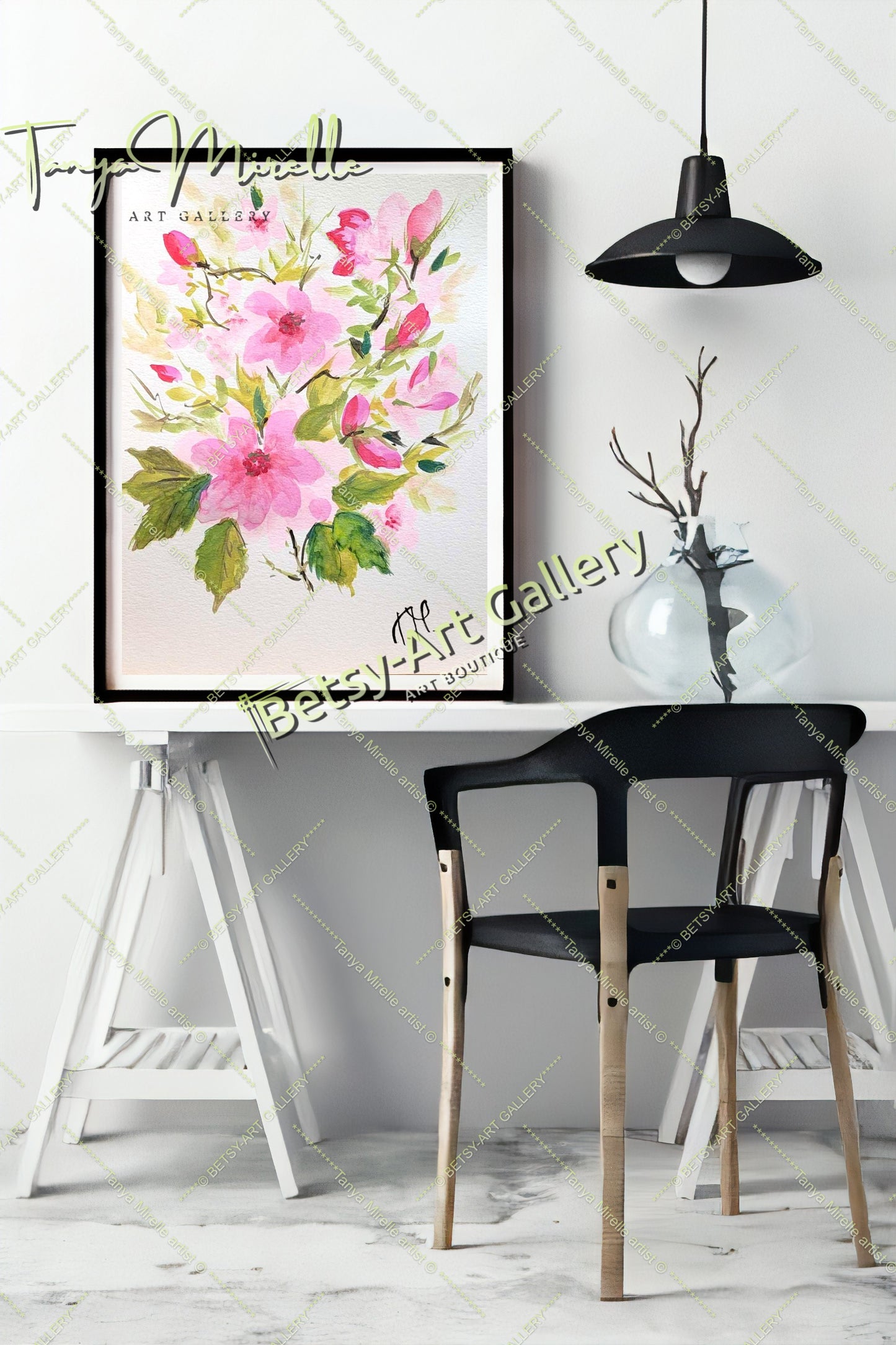 Spring Flowers Watercolor Painting, Botanical Wall Art {{ shop_name }}watercolor art print birthday gift blooming garden art botanical print colorful painting floral art floral painting garden painting gift for mom mediterranean art nature painting paper painting small painting wall art home decor watercolor floral watercolor flowers watercolor landscape watercolor painting wildflowers painting
