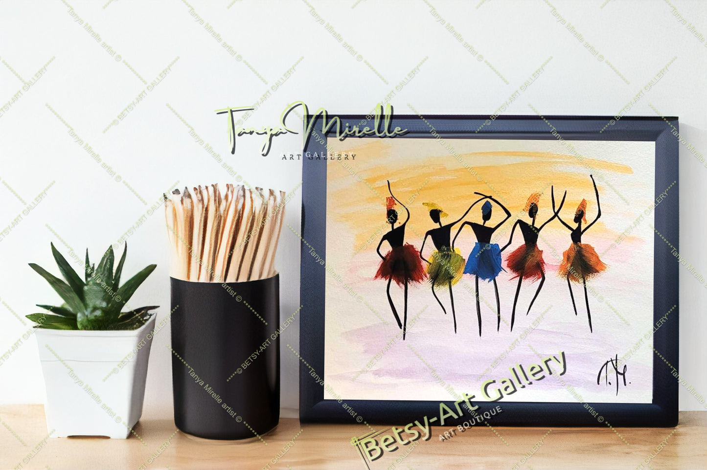 African Colorful Tribal Dancer Art - Watercolor Painting, No Frame {{ shop_name }}watercolor abstract dance print African dance art African decor art for girls birthday gift colorful painting cultural art dance wall art dancer illustration dancer wall art ethnic home decor gift for mom paper painting small painting tribal artwork watercolor art watercolor painting