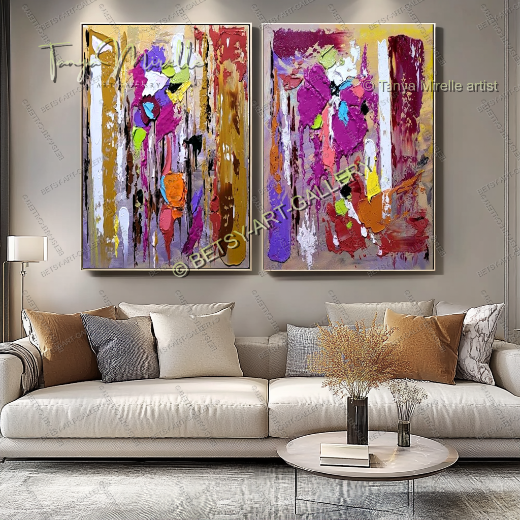 {{ product.title }} canvas artwork by Tanya Mirelle – modern wall decor – original artwork for home, living room, office