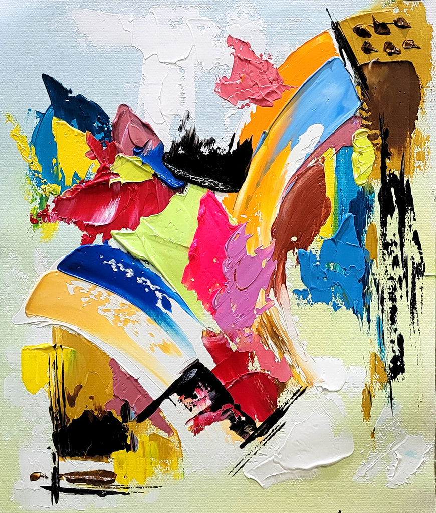 Colorful Modern Abstract Wall Art for Living room, Impasto Oil Painting on Canvas – Large – Oil on Canvas – {{ product.title }} canvas artwork by Tanya Mirelle – modern wall decor – original artwork for home, living room, office, or gallery – original artwork by BETSY-ART GALLERY