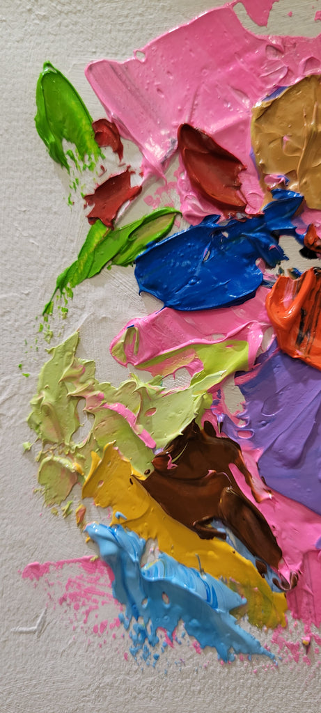 Pink Symphony, Modern Abstract Impasto Oil Painting on Canvas – Large – Oil on Canvas – {{ product.title }} canvas artwork by Tanya Mirelle – modern wall decor – original artwork for home, living room, office, or gallery – original artwork by BETSY-ART GALLERY