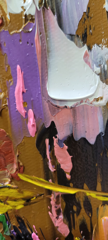 EXTRA LARGE Peinture à l’huile d’empâtement sur toile / Pas de cadre
