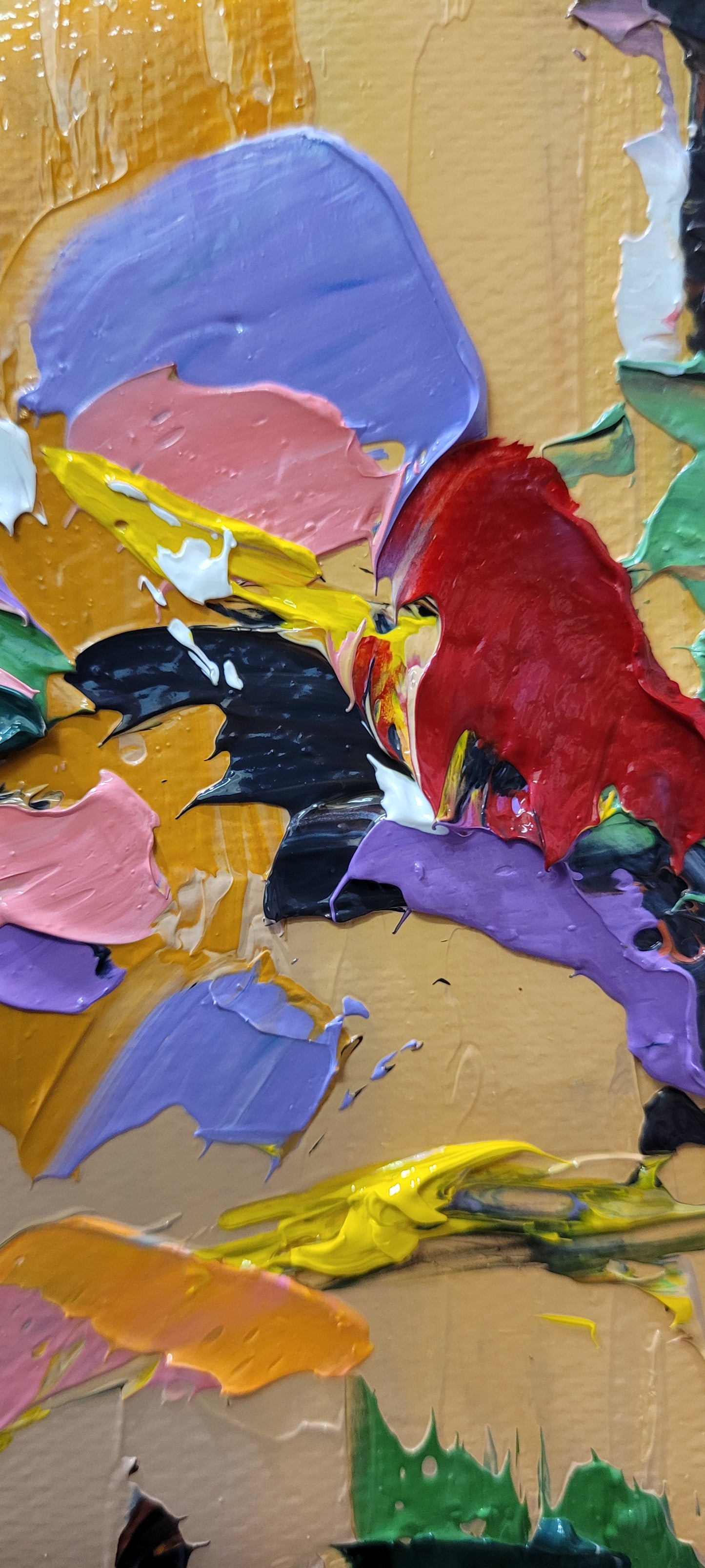 EXTRA LARGE Peinture à l’huile d’empâtement sur toile / Pas de cadre