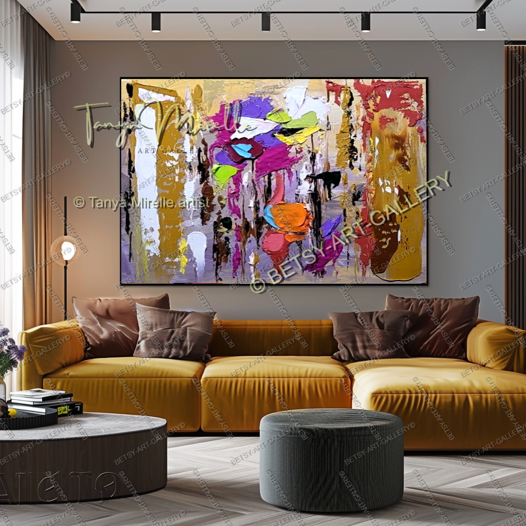 {{ product.title }} canvas artwork by Tanya Mirelle – modern wall decor – original artwork for home, living room, office