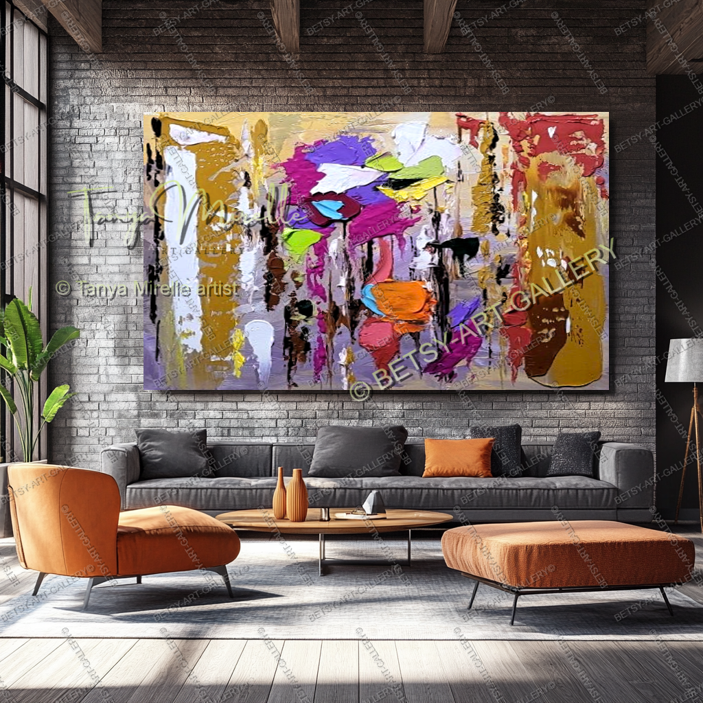 {{ product.title }} canvas artwork by Tanya Mirelle – modern wall decor – original artwork for home, living room, office