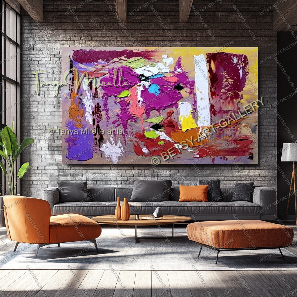 {{ product.title }} canvas artwork by Tanya Mirelle – modern wall decor – original artwork for home, living room, office