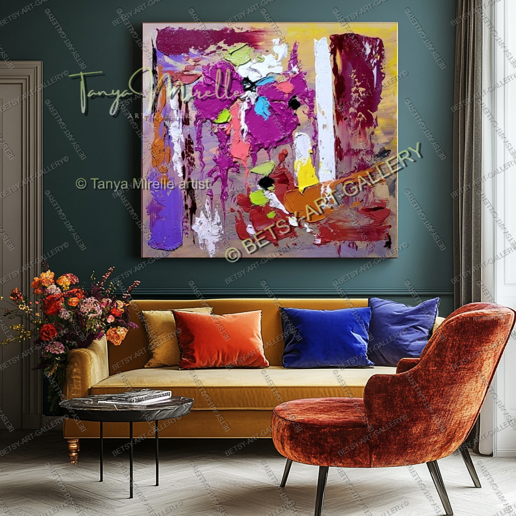 {{ product.title }} canvas artwork by Tanya Mirelle – modern wall decor – original artwork for home, living room, office