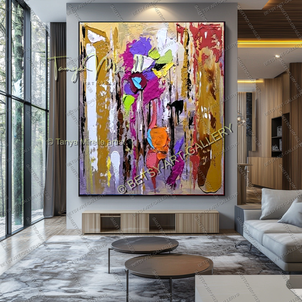 {{ product.title }} canvas artwork by Tanya Mirelle – modern wall decor – original artwork for home, living room, office