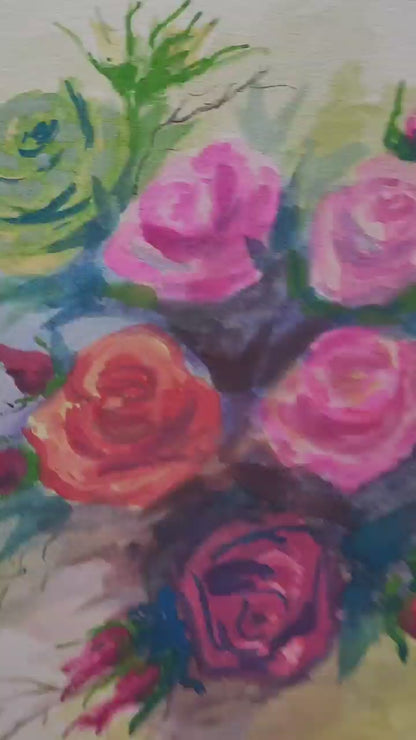 EXTRA LARGE Peinture à l’huile d’empâtement sur toile / Pas de cadre