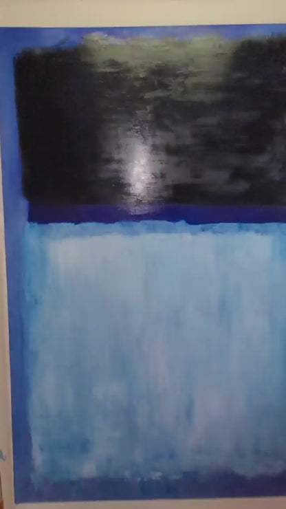 Mark Rothko Large Abstract Painting - Large Abstract Oil Painting on Canvas