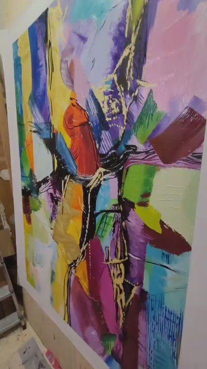 Modern Abstract Impasto Oil Painting on Canvas # 219