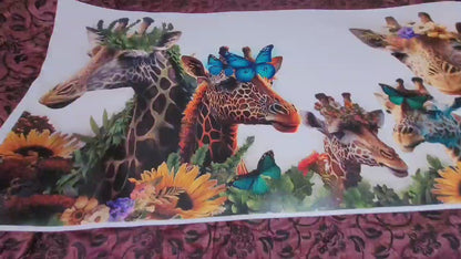 Giraffe Nursery Canvas Print: Cute Jungle Wall Art