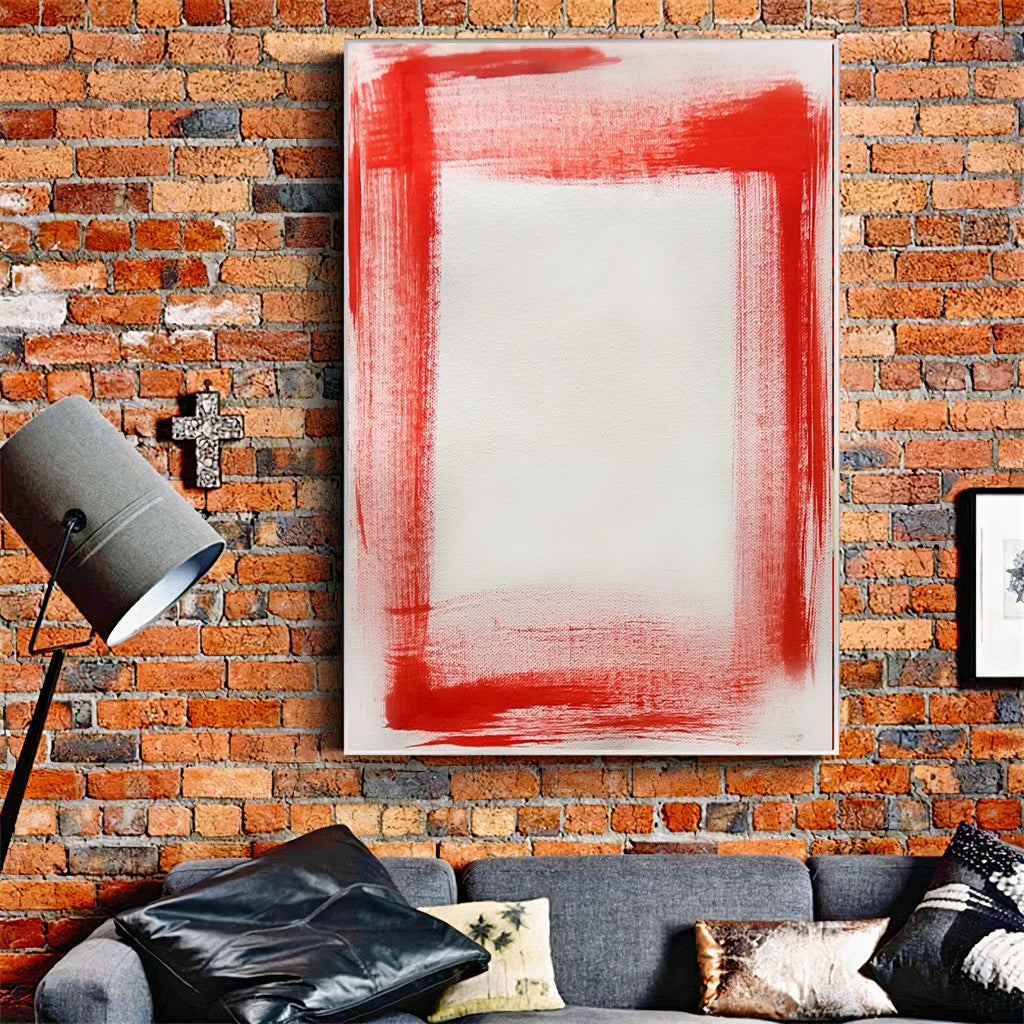 Large Red Abstract Wall Art - Original Impasto Oil Painting on Canvas – Large – Oil on Canvas – {{ product.title }} canvas artwork by Tanya Mirelle – modern wall decor – original artwork for home, living room, office, or gallery – original artwork by BETSY-ART GALLERY