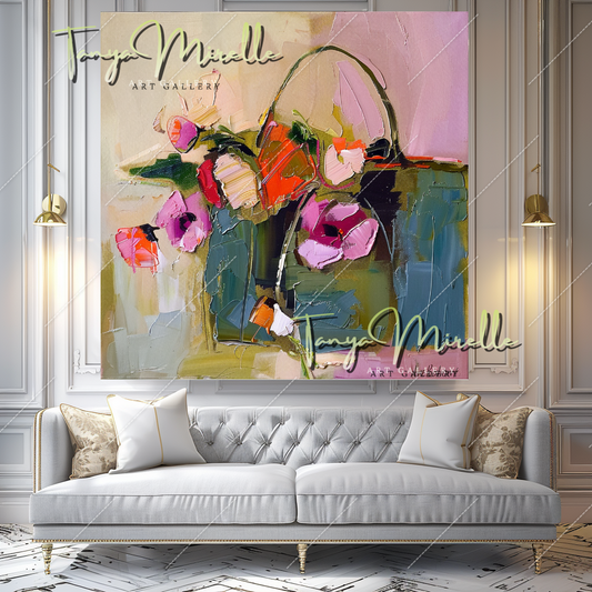 Large Impasto Oil Painting, Bold Abstract Canvas #213