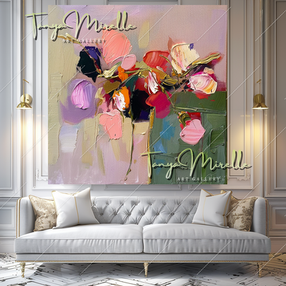 Large Impasto Oil Painting, Bold Abstract Canvas #213