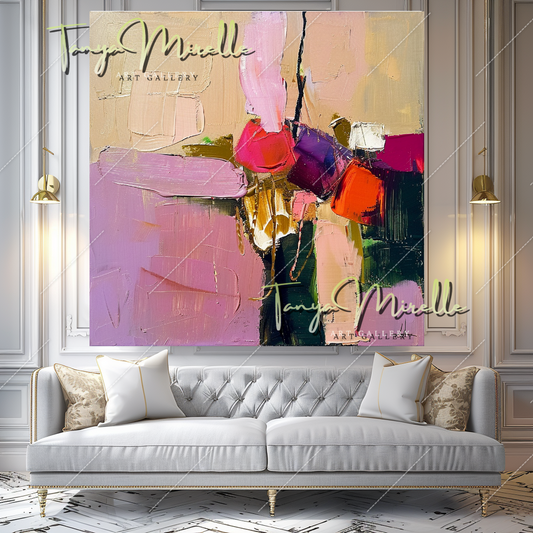 Handmade Abstract Wall Art, Modern Oil on Canvas #214