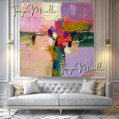 Handmade Abstract Wall Art, Modern Oil on Canvas #214