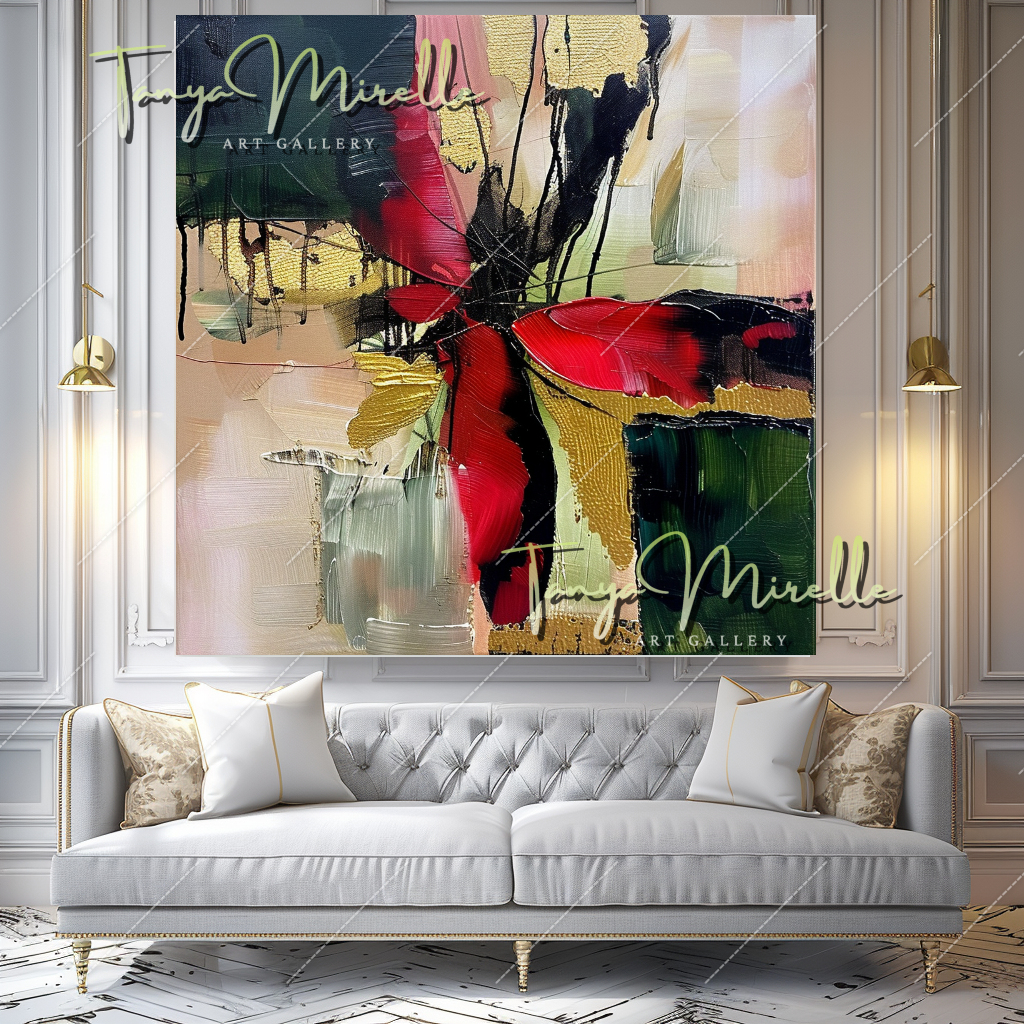 Large Abstract Oil Painting on Canvas, Modern Wall Art #208 – Large – Oil on Canvas – {{ product.title }} canvas artwork by Tanya Mirelle – modern wall decor – original artwork for home, living room, office, or gallery – original artwork by BETSY-ART GALLERY