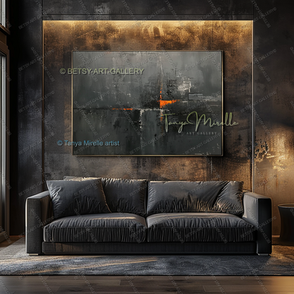 Copper Frequency - Gallery Canvas Statement Piece