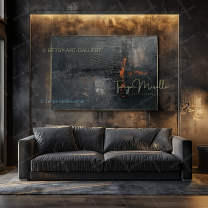 Industrial Flow - Masculine luxury Lofts Abstract Artwork