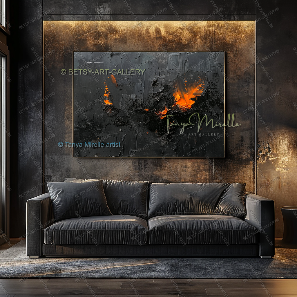 Copper Structure - Luxury Interior Abstract Artwork