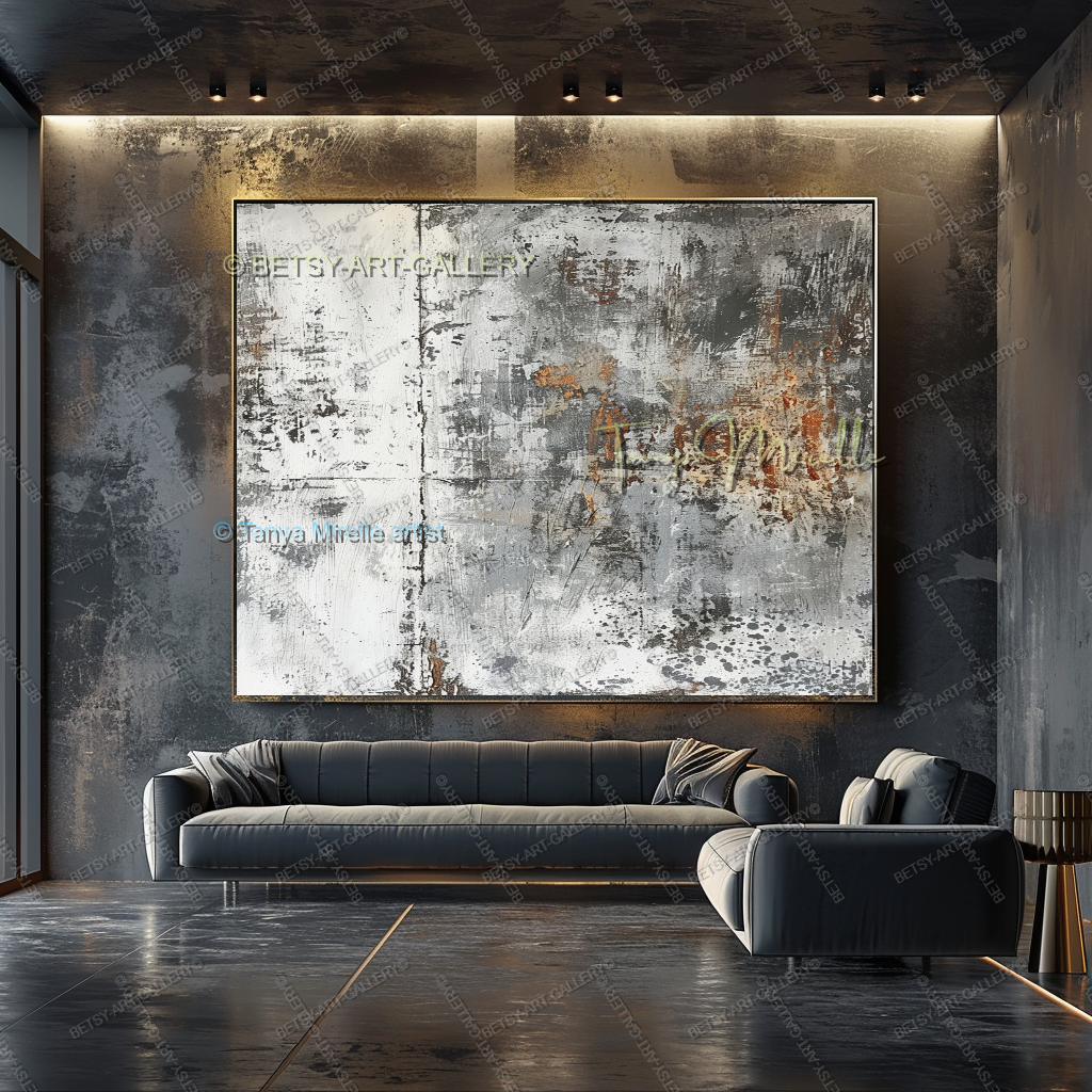 Urban Current - Architectural Abstract Painting for Home or Office