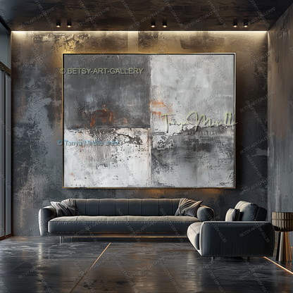Urban Current - Architectural Abstract Painting for Home or Office