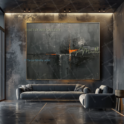 Copper Frequency - Gallery Canvas Statement Piece