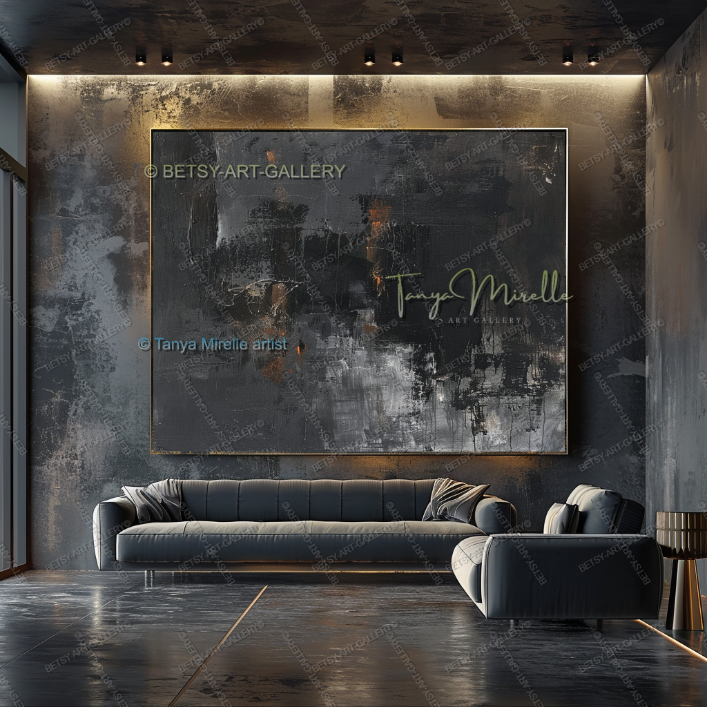 Industrial Flow - Masculine luxury Lofts Abstract Artwork