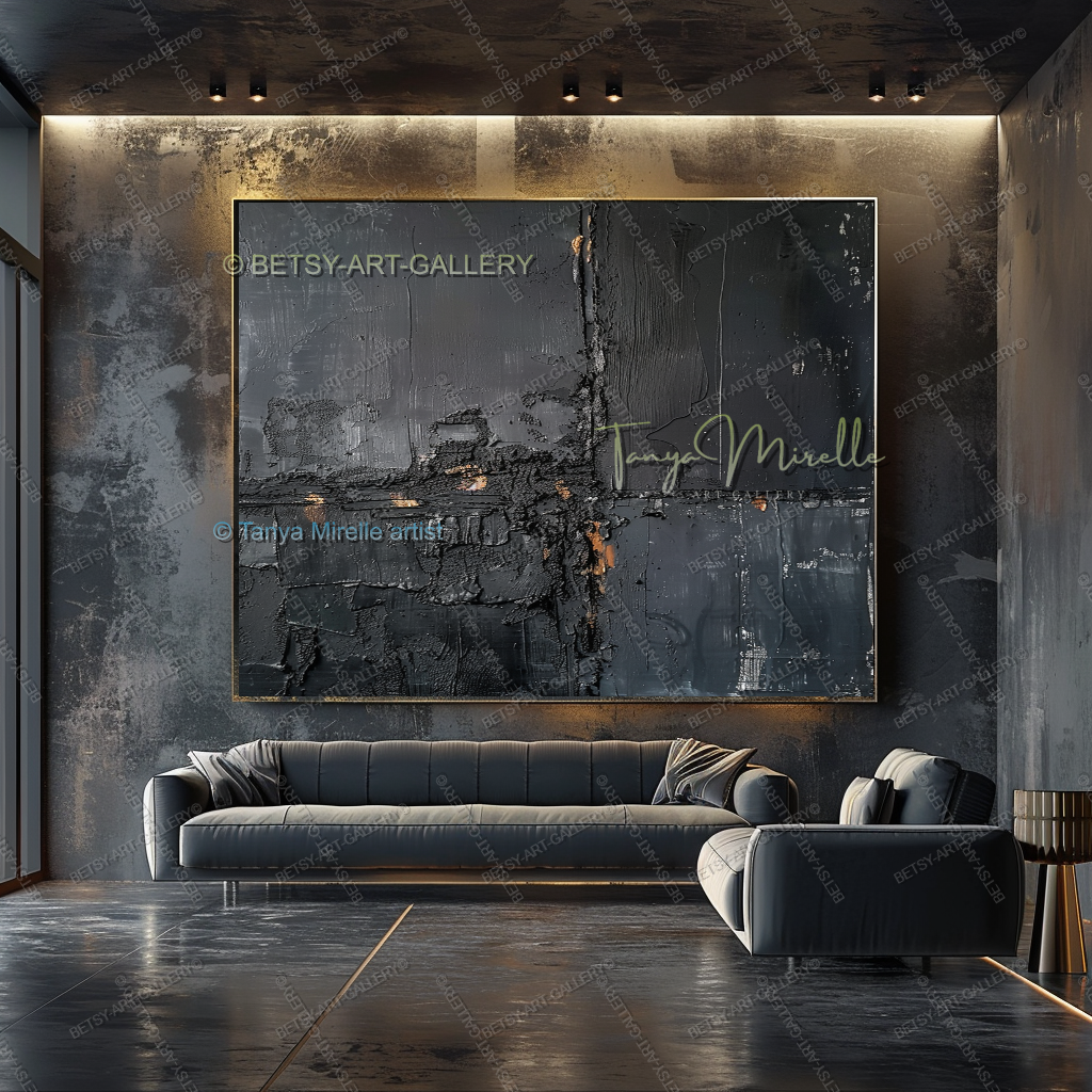 Industrial Flow - Masculine luxury Lofts Abstract Artwork