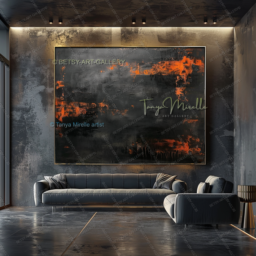 Copper Structure - Luxury Interior Abstract Artwork