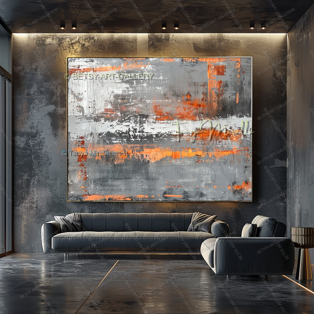 Structural Break - Luxury Interior Artwork for Modern Living Rooms
