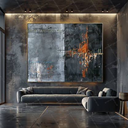 Steel and Copper - Luxury Lofts Masculine Interiors Artwork