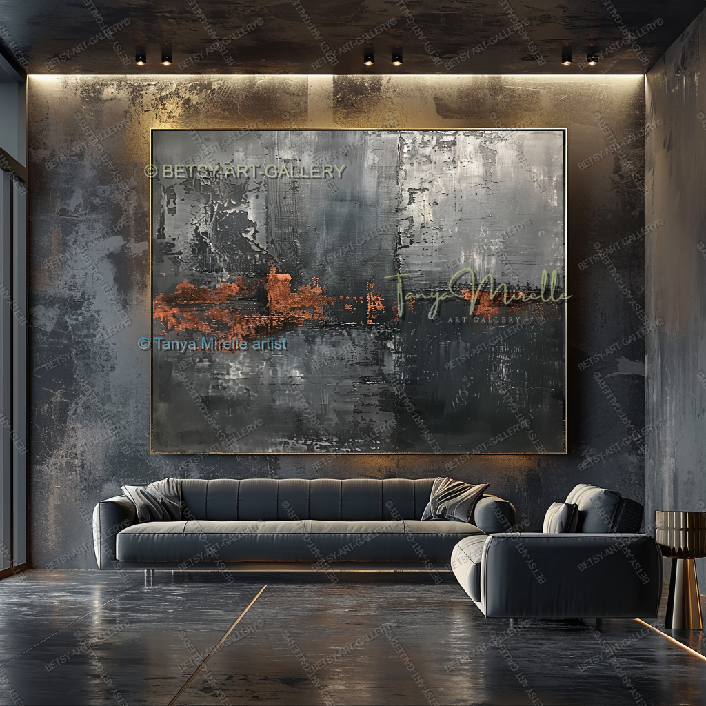 Steel and Copper - Luxury Lofts Masculine Interiors Artwork
