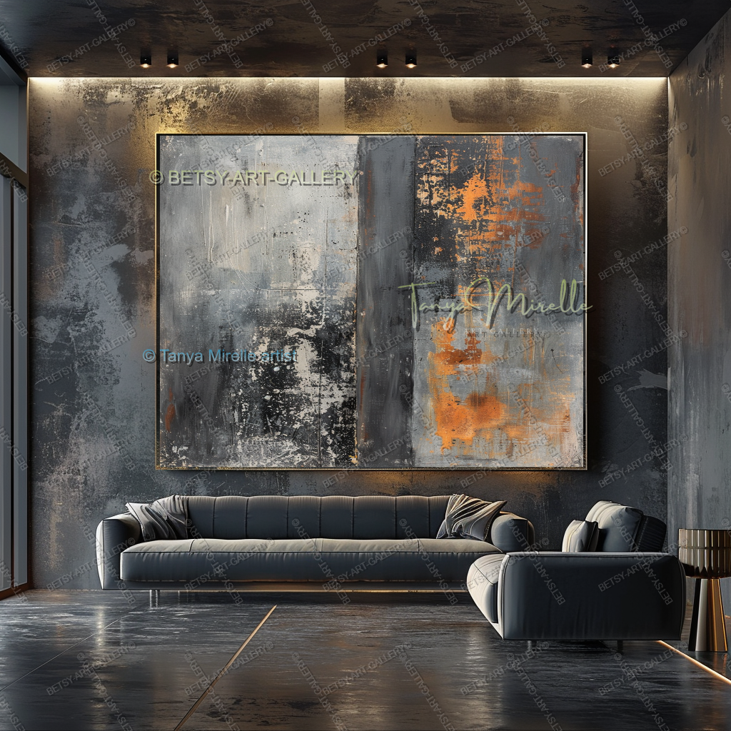 Steel and Copper - Luxury Lofts Masculine Interiors Artwork