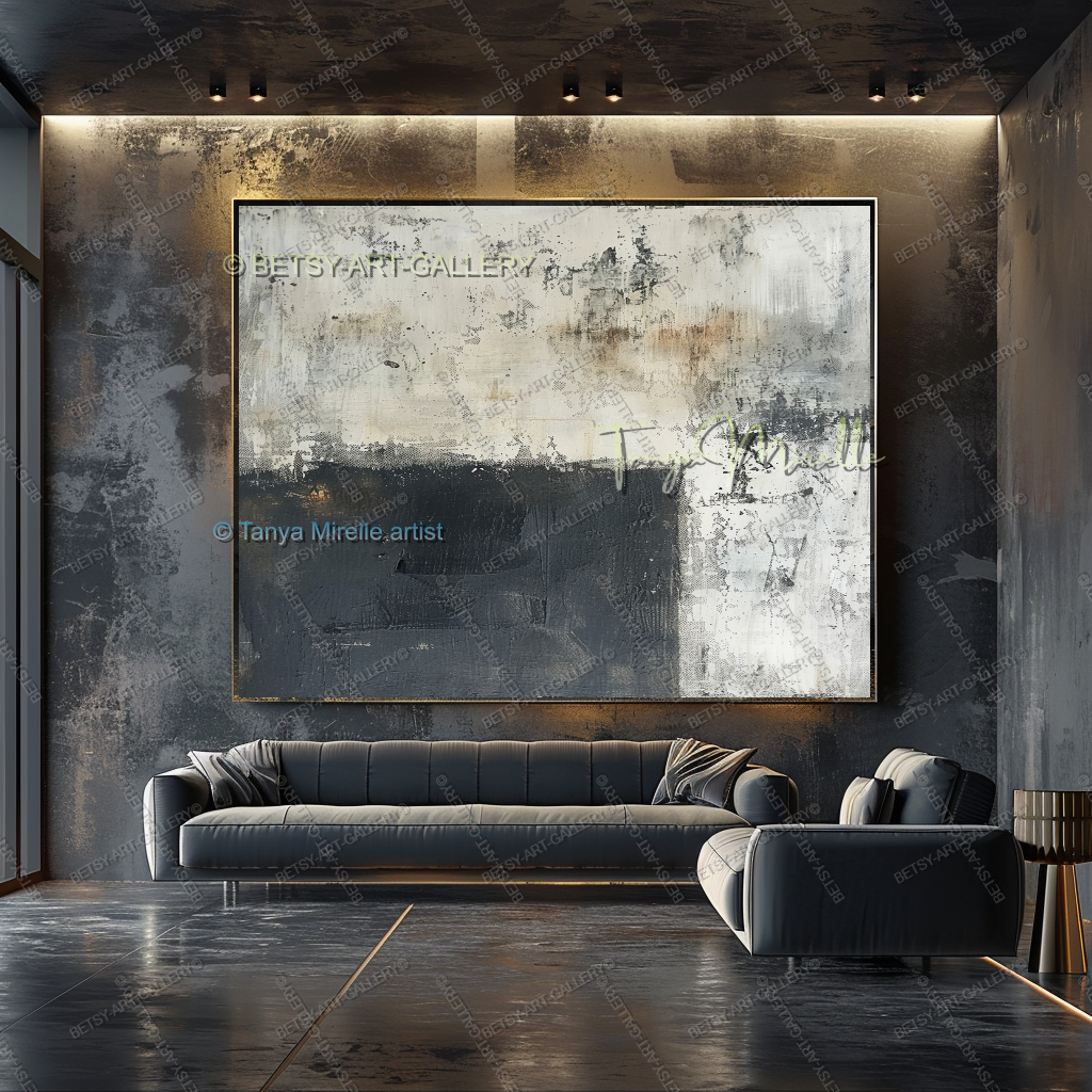 Urban Current - Architectural Abstract Painting for Home or Office