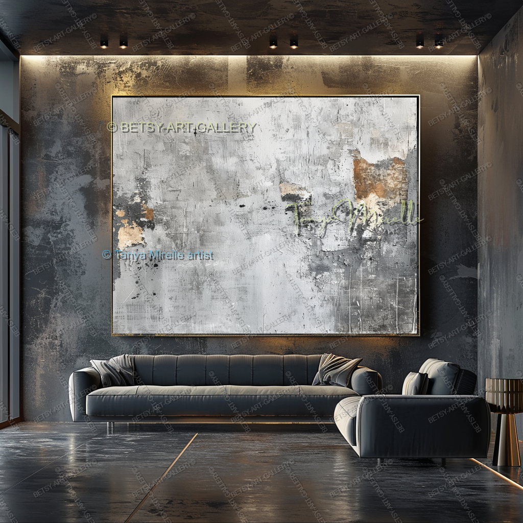 Urban Current - Architectural Abstract Painting for Home or Office