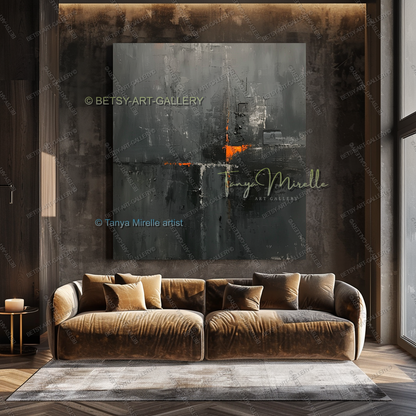 Copper Frequency - Gallery Canvas Statement Piece