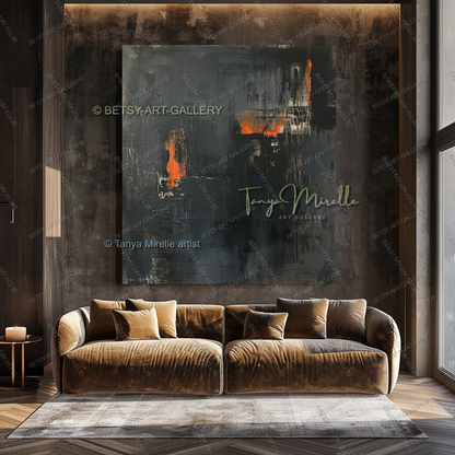 Copper Frequency - Gallery Canvas Statement Piece
