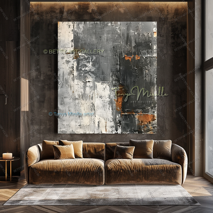 Structural Rhythm - Industrial Sophistication Abstract Wall Art