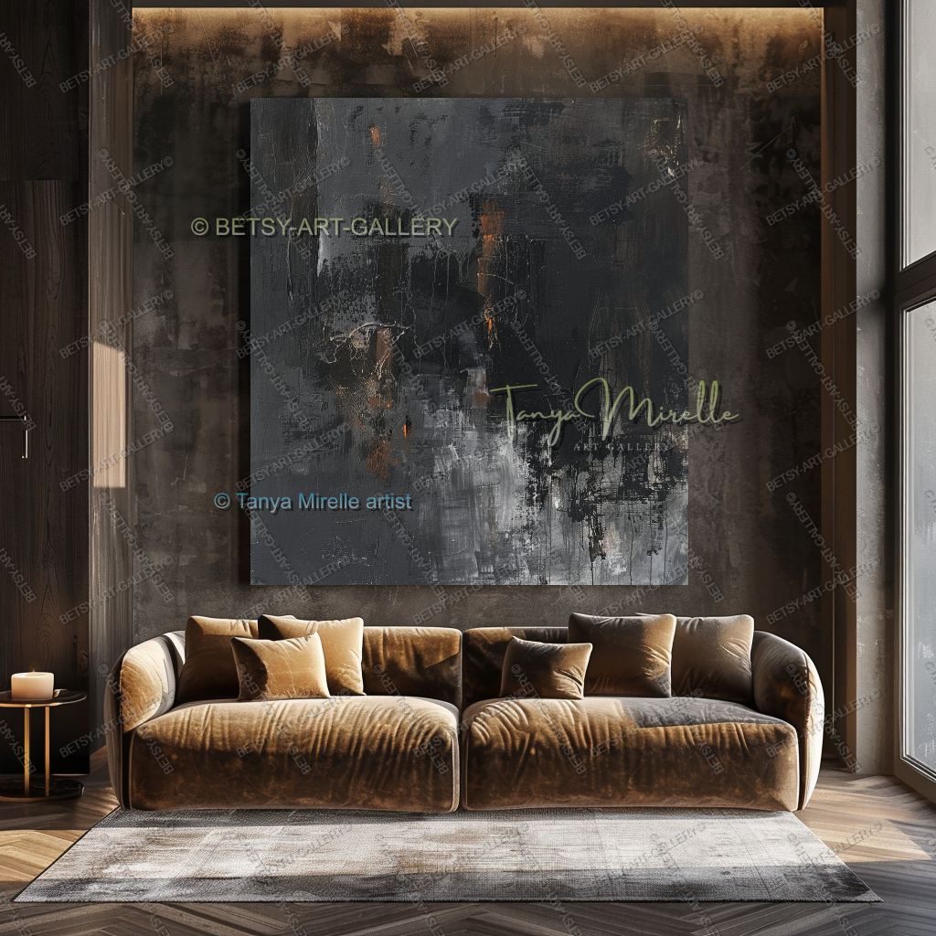 Industrial Flow - Masculine luxury Lofts Abstract Artwork
