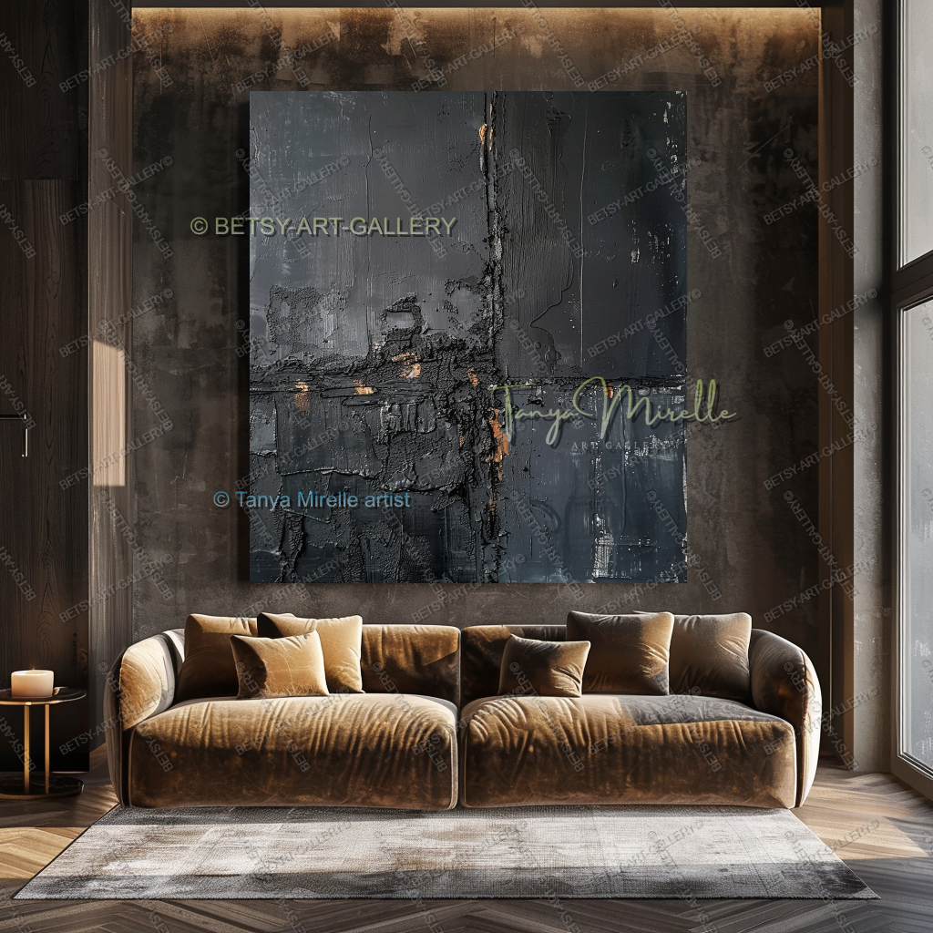 Industrial Flow - Masculine luxury Lofts Abstract Artwork
