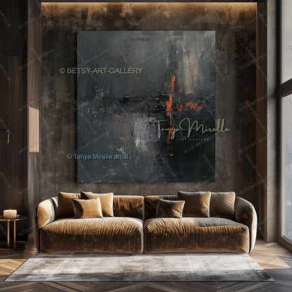 Industrial Flow - Masculine luxury Lofts Abstract Artwork