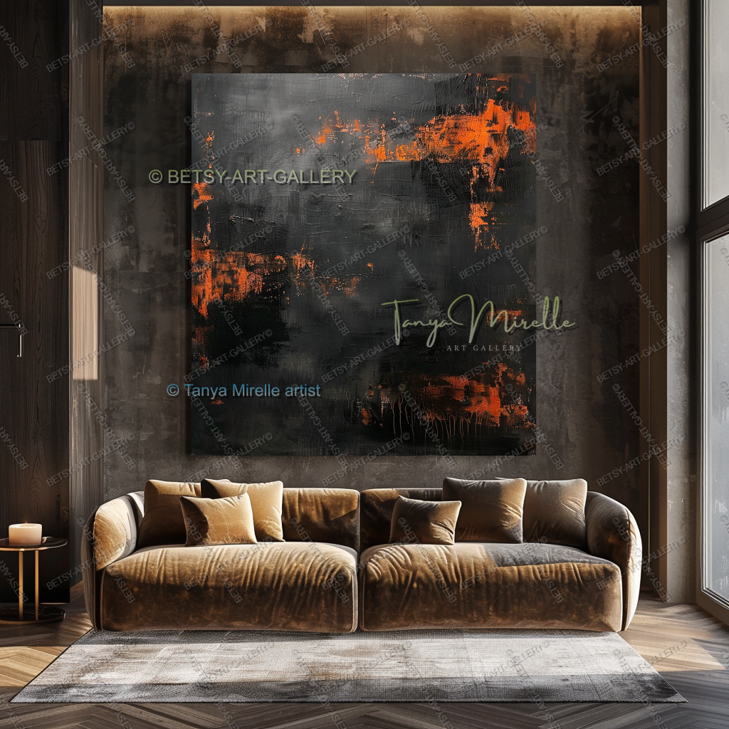Copper Structure - Luxury Interior Abstract Artwork