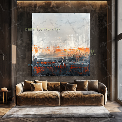 Structural Break - Luxury Interior Artwork for Modern Living Rooms
