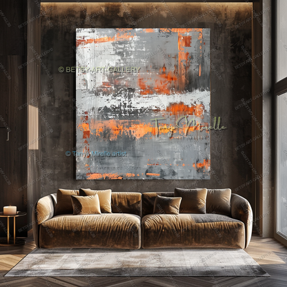 Structural Break - Luxury Interior Artwork for Modern Living Rooms