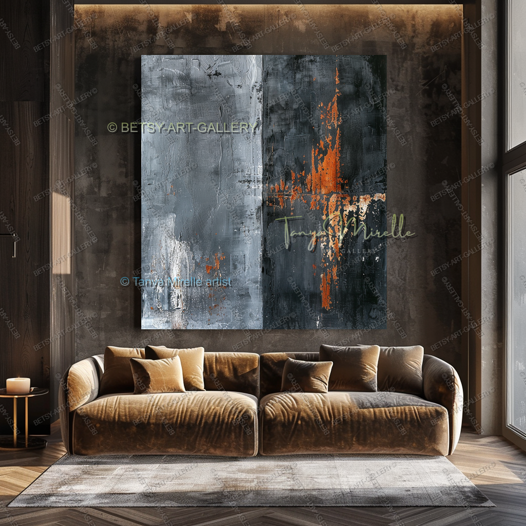 Steel and Copper - Luxury Lofts Masculine Interiors Artwork
