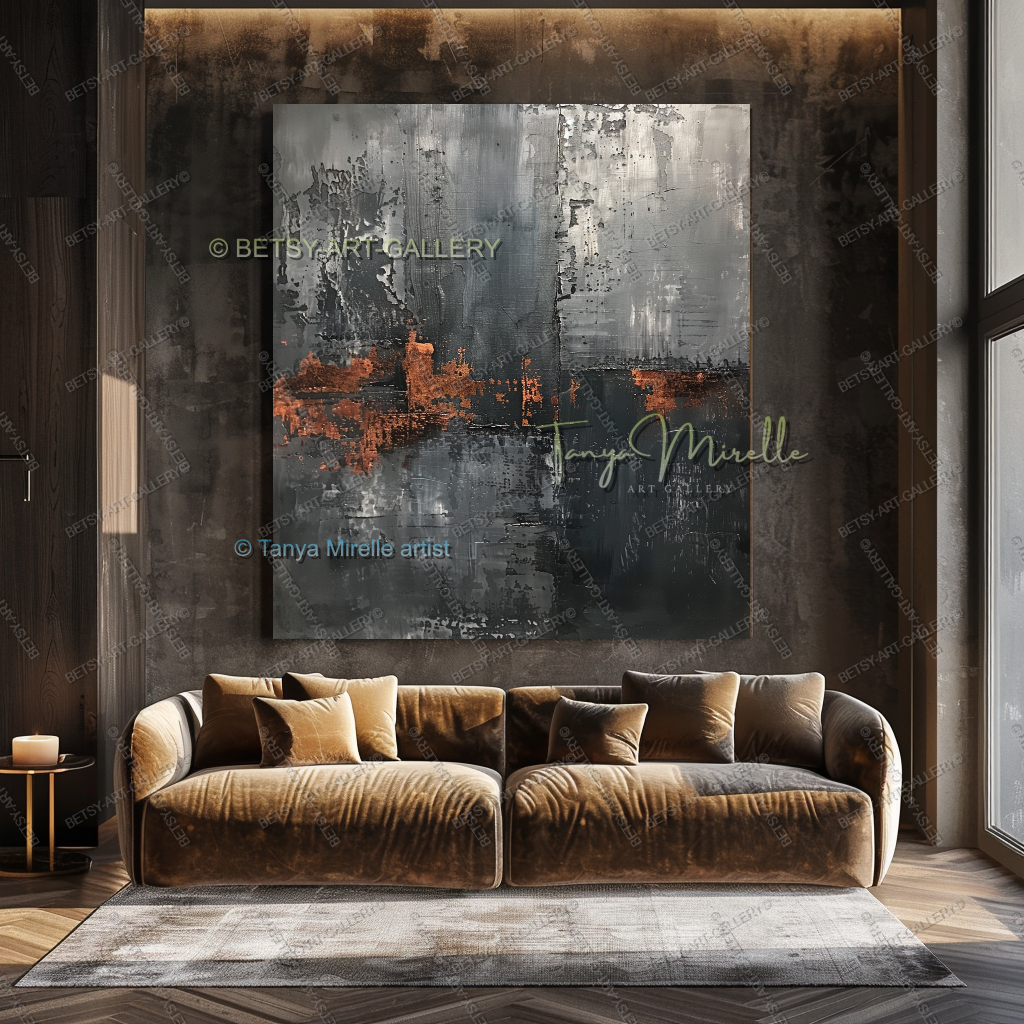 Steel and Copper - Luxury Lofts Masculine Interiors Artwork